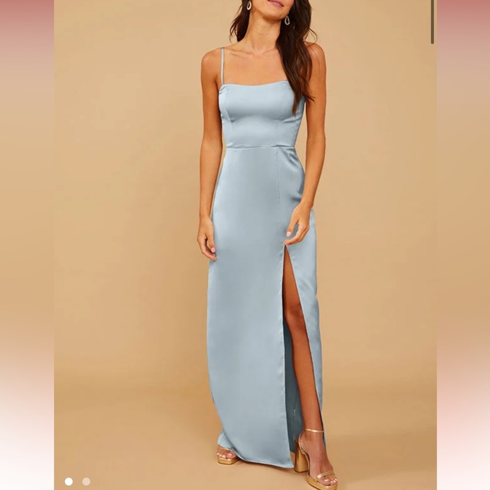 Vow’d Wedding Silky Satin Teak Dress